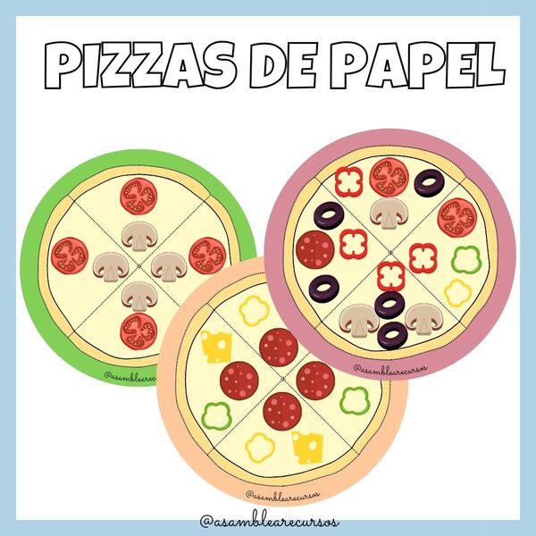 Recurso pizzas de papel