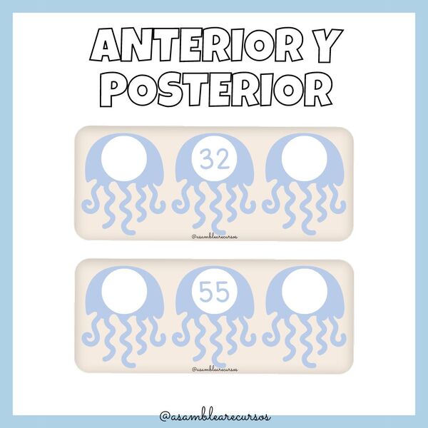 Números anterior y posterior