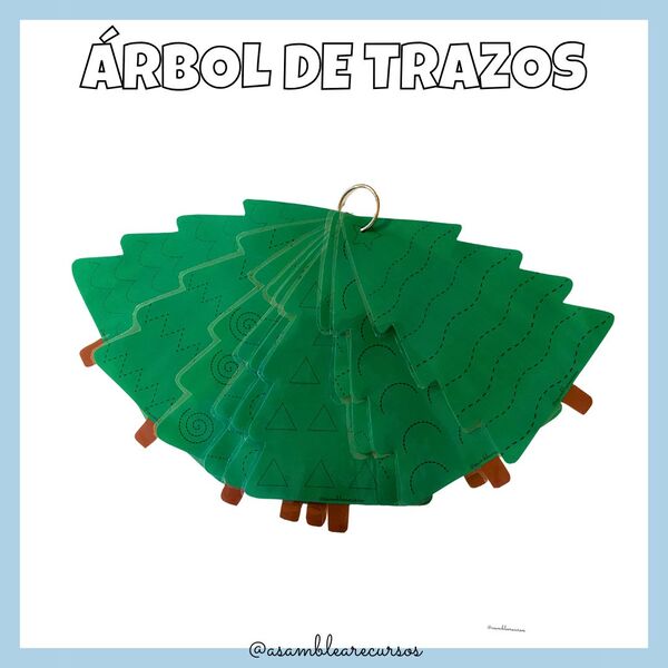 árbol navideños de trazos curvos, rectos, oblicuos